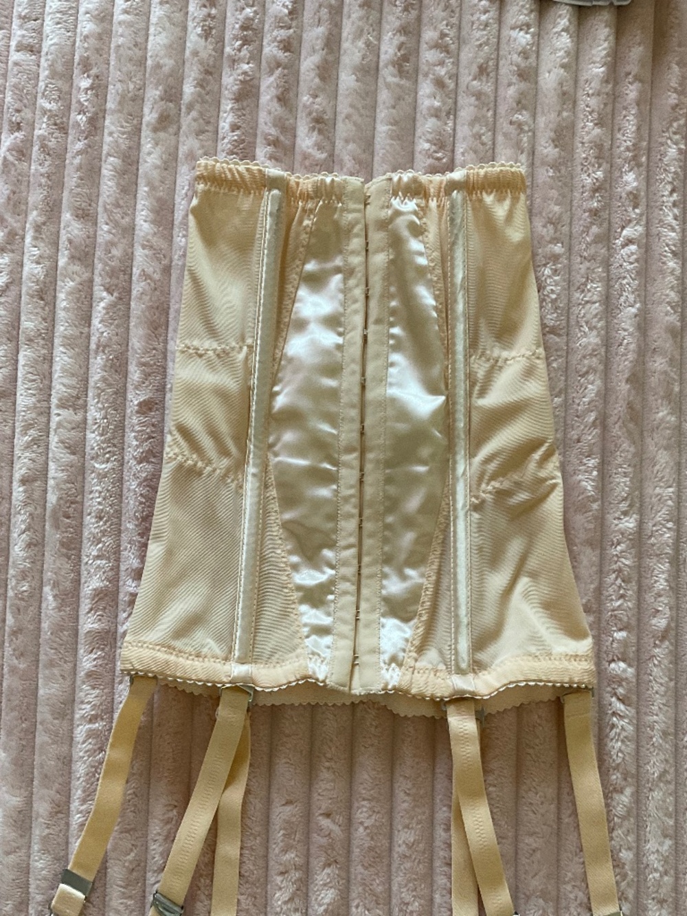 Classic Cream Waist Cincher Shapewear with Garter Straps